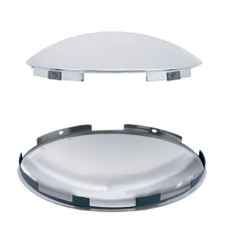 Stainless steel 6 uneven notch front hubcap with 7/16 lip – dome