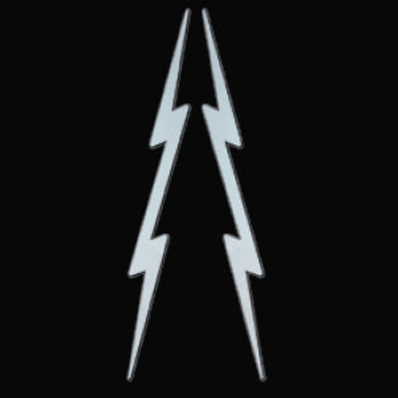 Stainless steel lightning bolts – PAIR, large