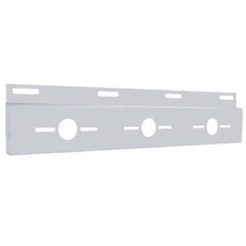 24 stainless steel top mudflap plate w/3 combo light holes