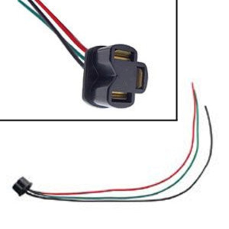 3 contact h4 headlight bulb wire pigtail w/6 heat resistant wires