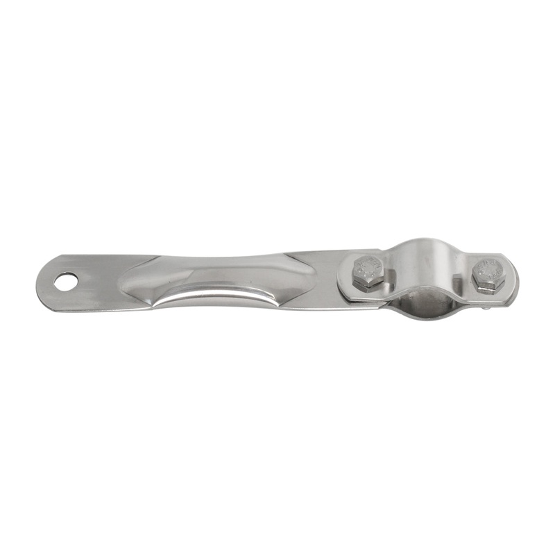 6 nickel chrome auxiliary mirror arm w/mounting clamp