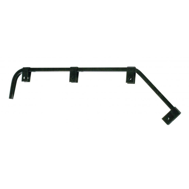 Black angled economy mudflap hangers – PAIR