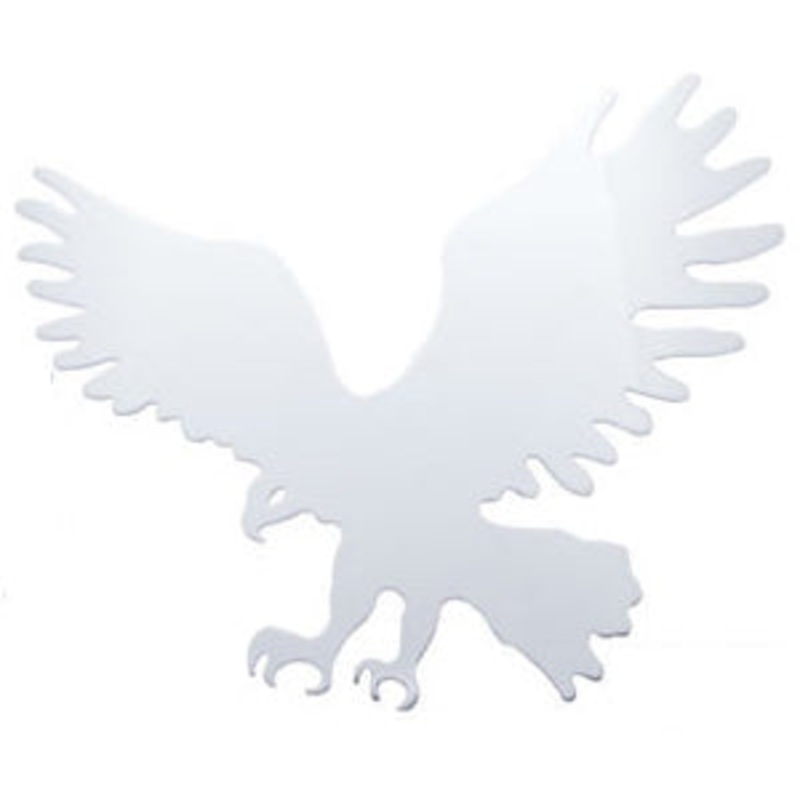 Chrome eagle cutout w/welded studs – medium – Faces LEFT