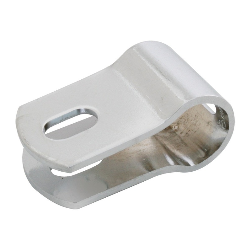 Chrome heavy duty offset mirror mounting clamp, 3/4 diameter