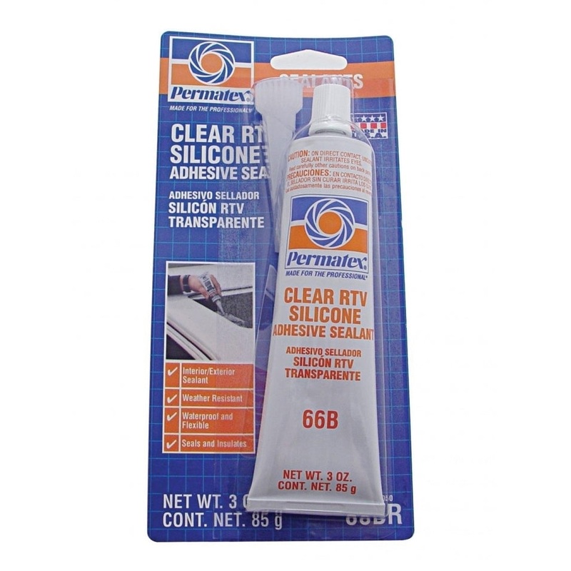 Clear adhesive waterproof silicone sealant – 3 ounce tube