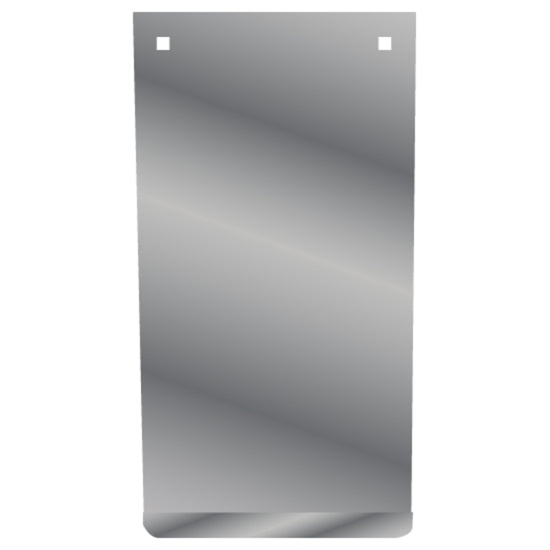 Stainless steel extra-long 11 x 20 trailer mudflap anti-sail panels – PAIR