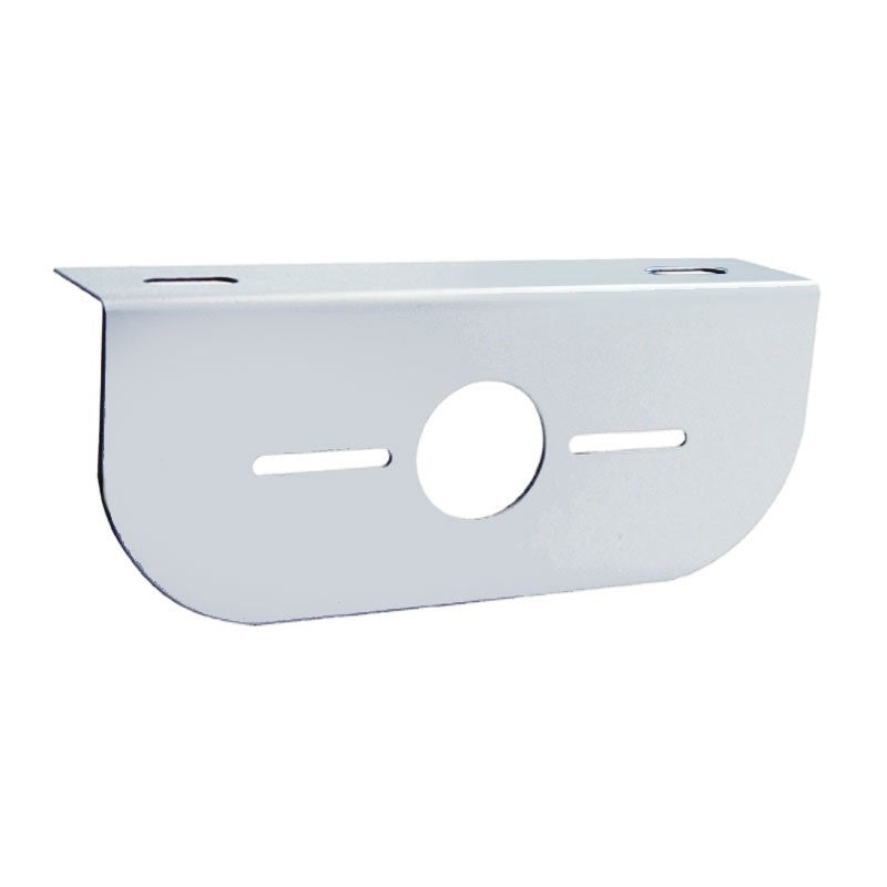 Stainless steel light bracket w/1 combo light hole ONLY – rounded edge