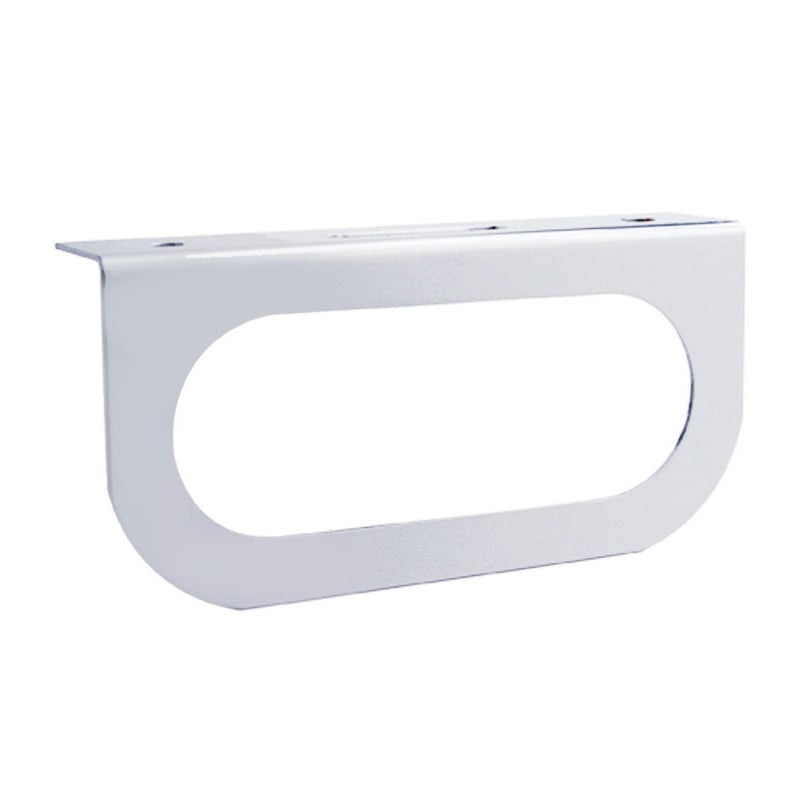 Stainless steel light bracket w/1 oval light hole – rounded edge