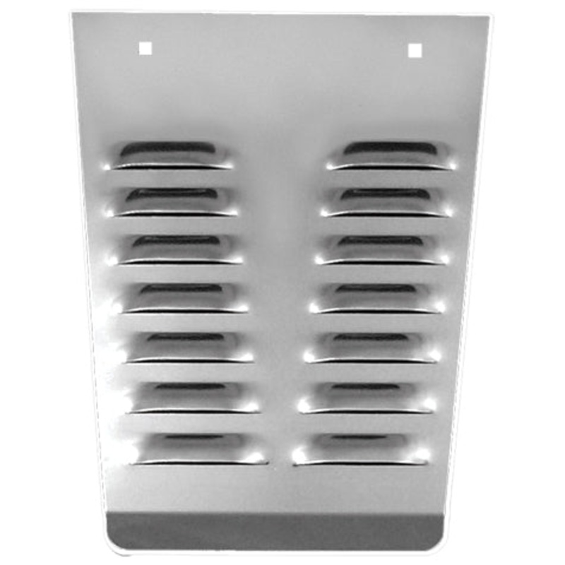 Stainless steel mudflap anti-sail panels – PAIR, louvered