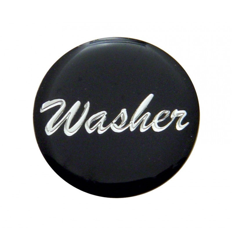 Washer glossy sticker for small chrome dash knobs