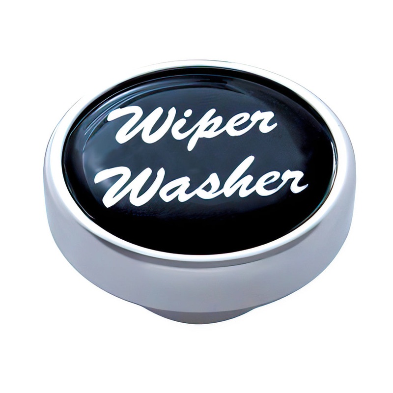 Wiper/Washer glossy sticker for small chrome dash knobs