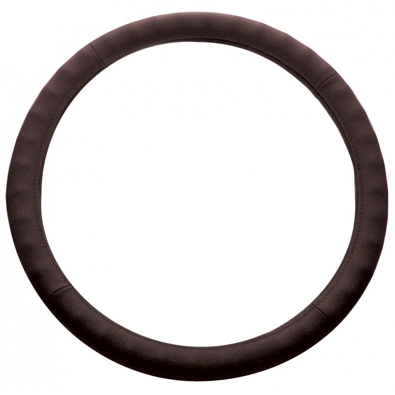 18 dark brown leather steering wheel cover