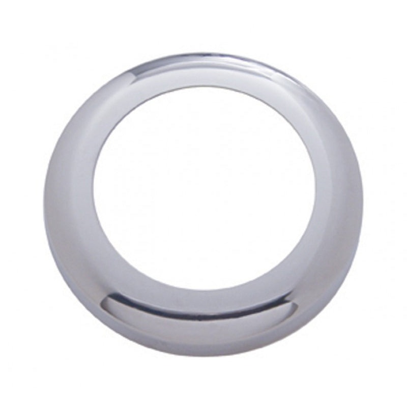 2 round stainless steel light bezel