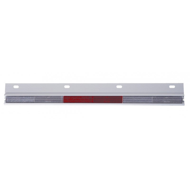 24 aluminum top mudflap plate with red and white reflector – PAIR