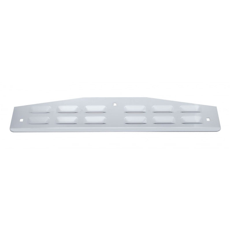 24 chrome bottom plate w/louvers and 3 bolt-through holes