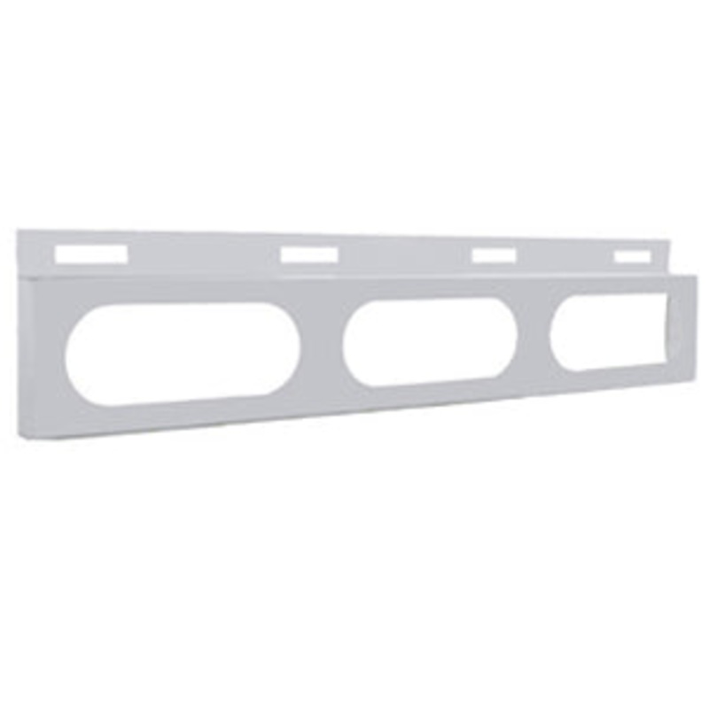 24 stainless steel top mudflap plate w/3 oval light holes