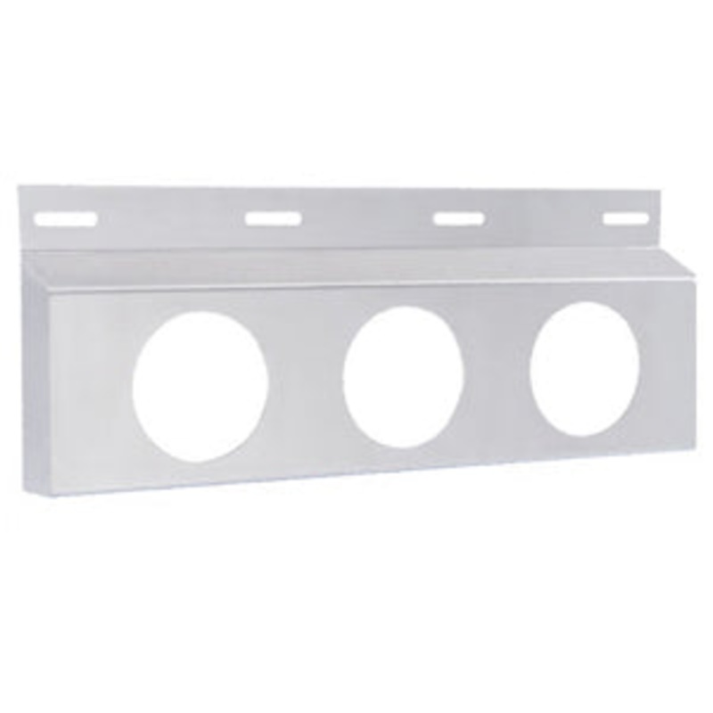 24 stainless steel top mudflap plate w/3 round 4 light holes