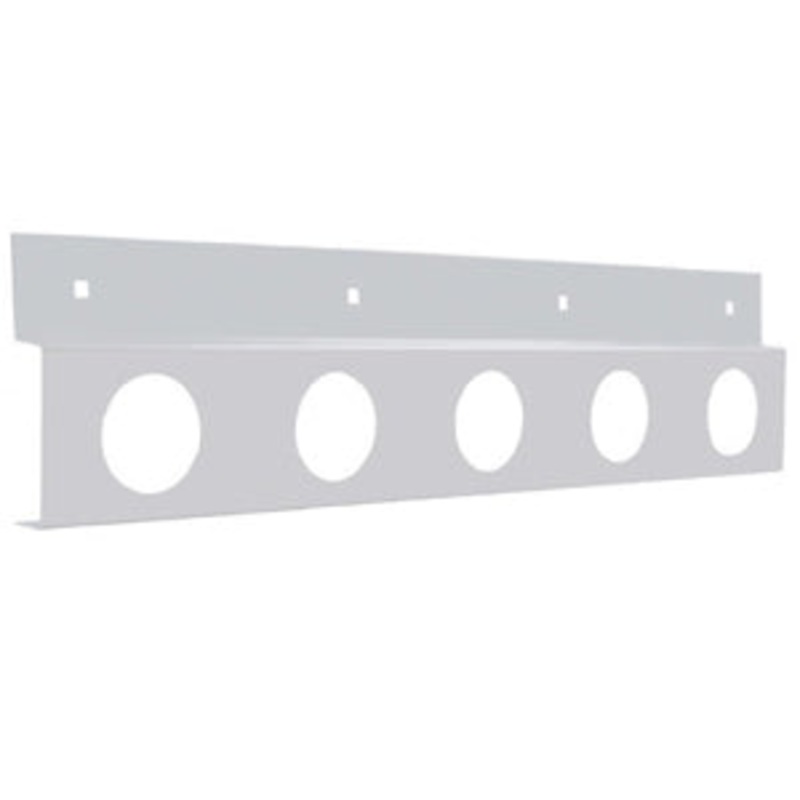 24 stainless steel top mudflap plate w/5 round 2 light holes