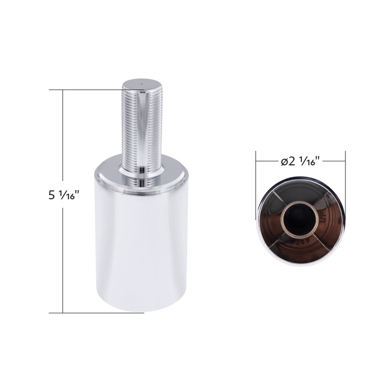 33mm diameter chrome plastic 3 long extension for screw-on lug nut covers – SINGLE