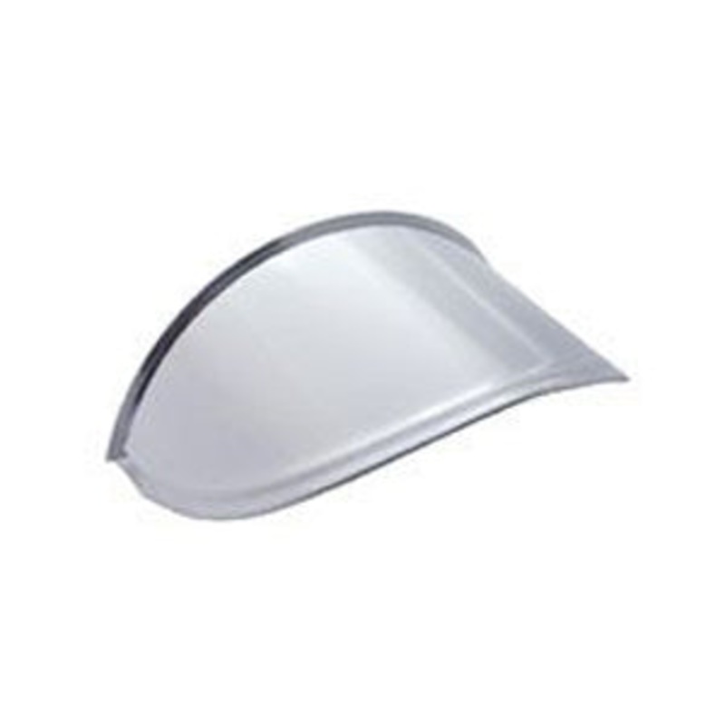 7 diameter single round headlight stainless steel visor