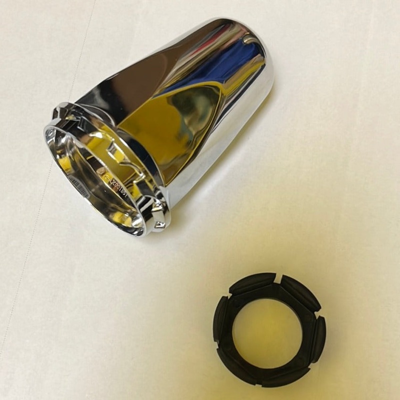 Alcoa 33mm chrome plastic hex lugnut cover with metal Hug-A-Lug clip – SINGLE