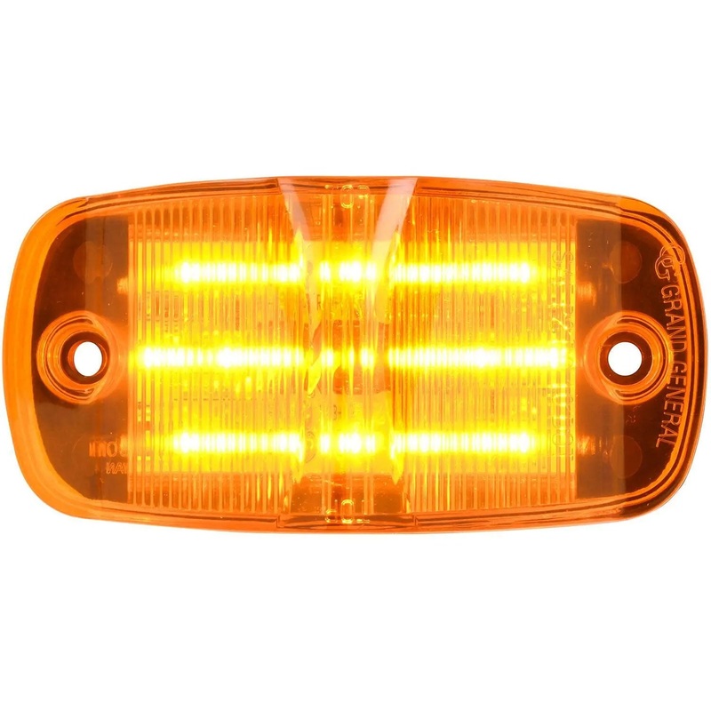 Amber 2 x 4 rectangular wide angle 10 diode LED marker / turn signal light