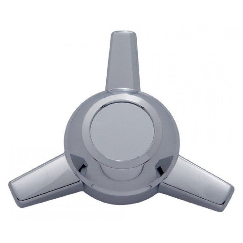 Chrome plastic 5 diameter 3-straight bar hub cap spinner