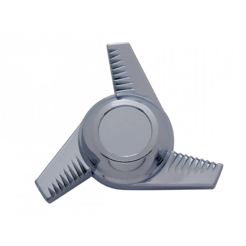 Chrome plastic 5 diameter groovy hub cap spinner – left spin