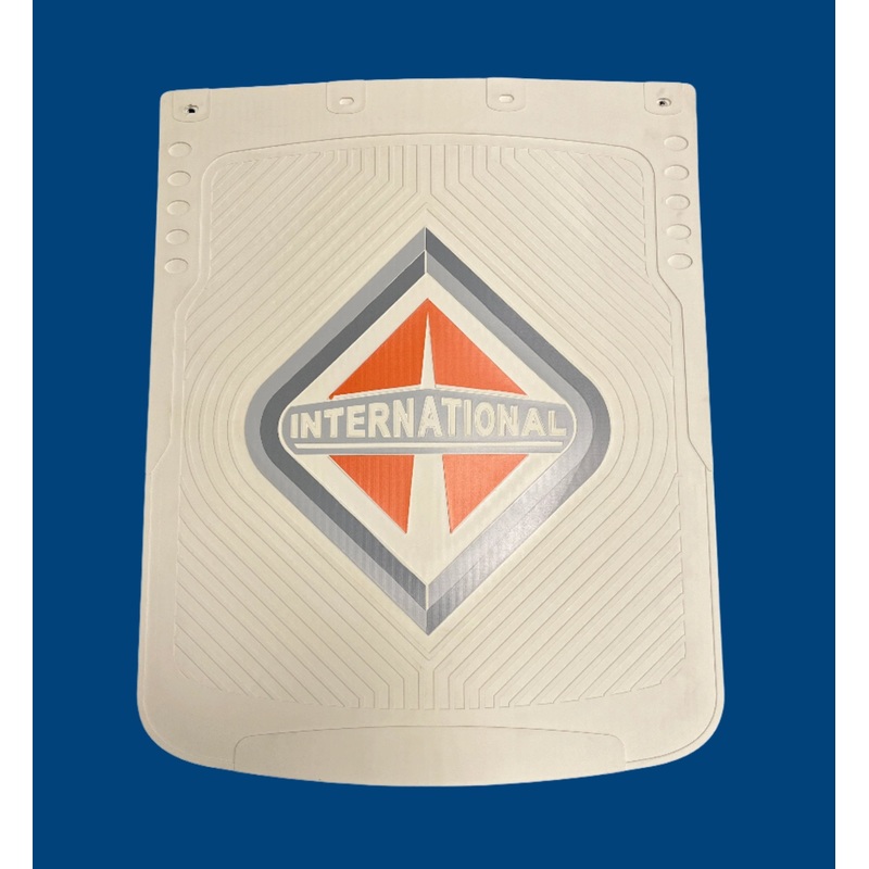 International  24 x 30 white rigid plastic mudflap – SINGLE