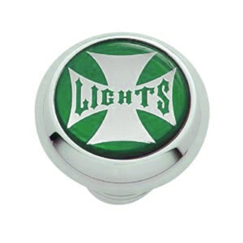 Panel Lights iron cross glossy sticker for small chrome knobs