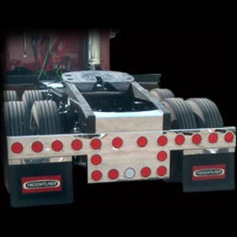 Stainless steel rear T-bar with 17 round 4 light holes