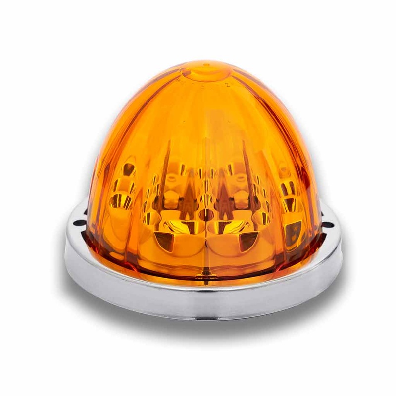 Starburst Amber 19 diode watermelon-style LED marker/turn signal light