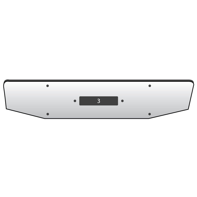 Western Star 2008+ chrome bumper with tow and mounting holes