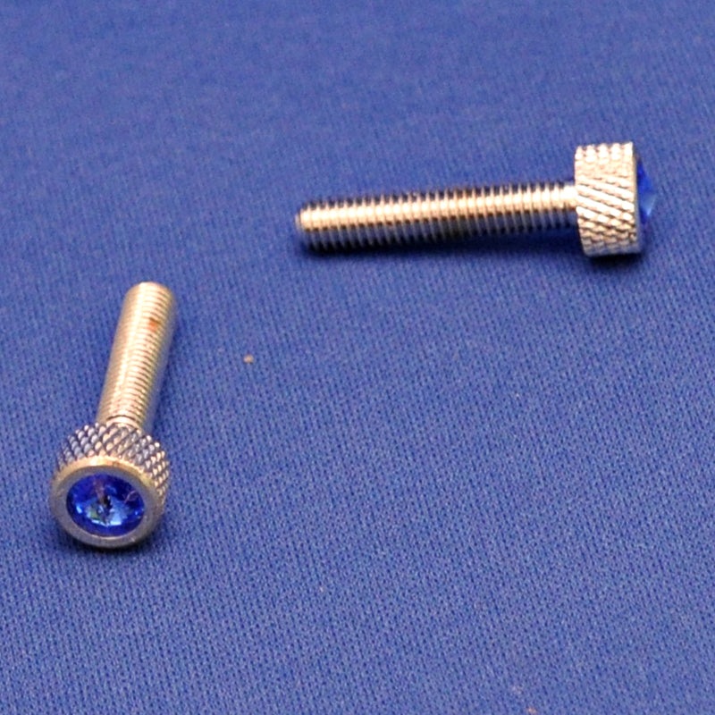 Western Star Constellation chrome dash screw w/jewel – PAIR