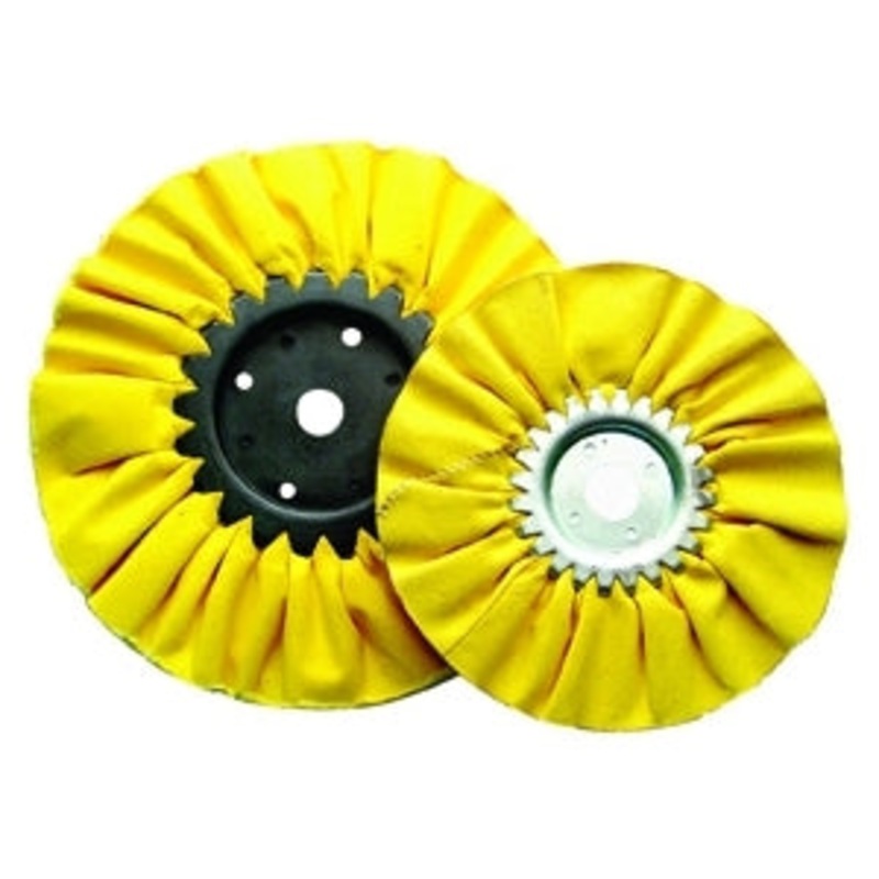 Yellow resin treated polishing wheel – 6 diameter