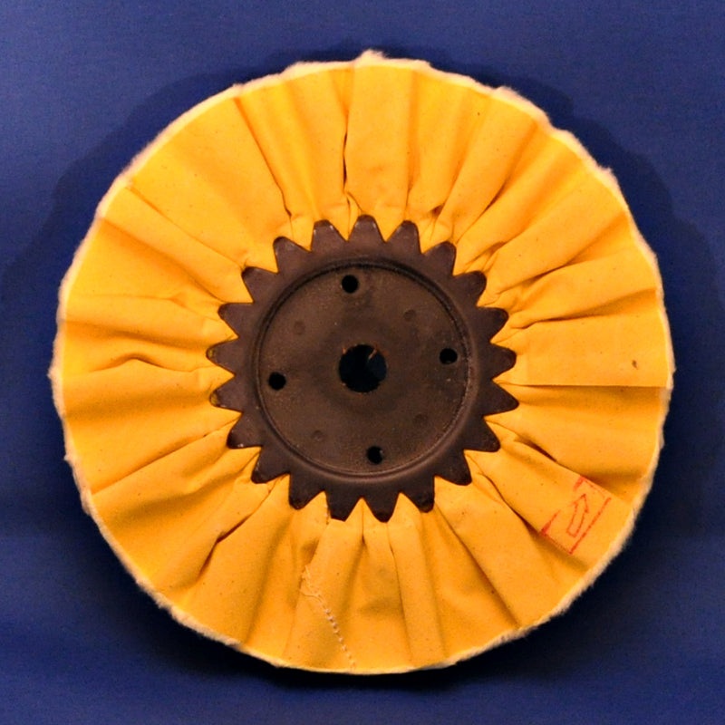 Yellow resin treated polishing wheel – 8 diameter
