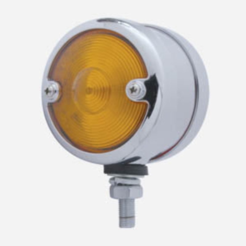 3 round chrome plastic bezel for LED pedestal light – No Visor