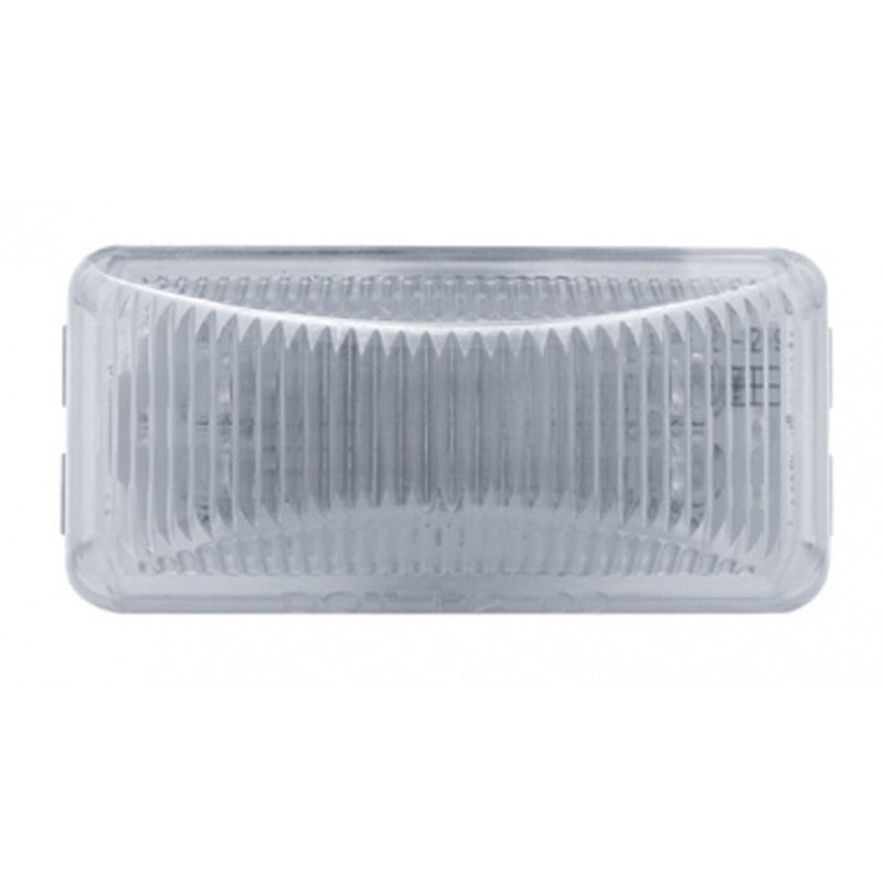 Amber 1 x 2.5 rectangular 6 diode LED marker light – CLEAR lens