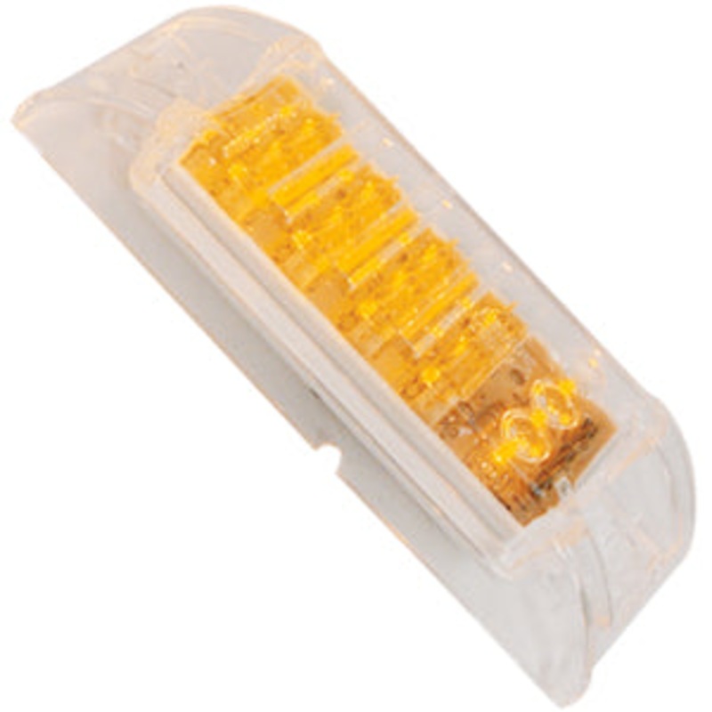 Amber 2 x 6 rectangular LED turn signal light – CLEAR lens