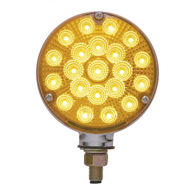 Amber/Red 21 diode 4 round LED turn signal light w/reflectors