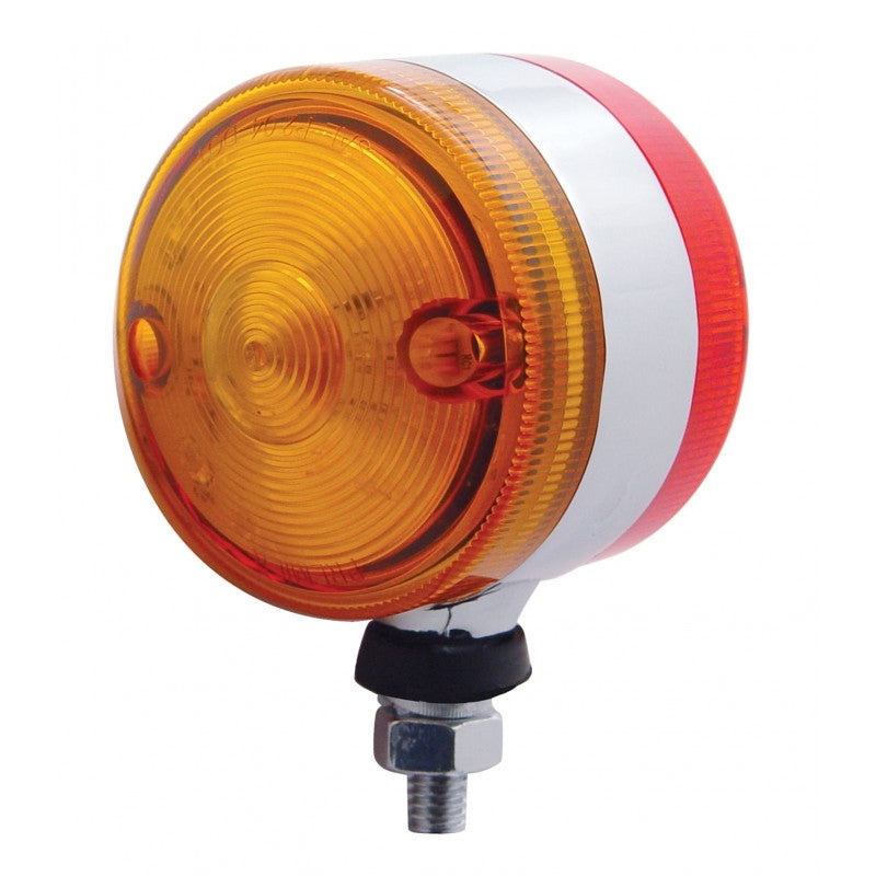 Amber/Red 3 round 15 diode LED turn signal pedestal light