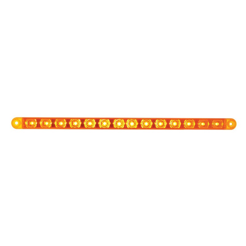 Amber thin 12 long LED turn signal light bar