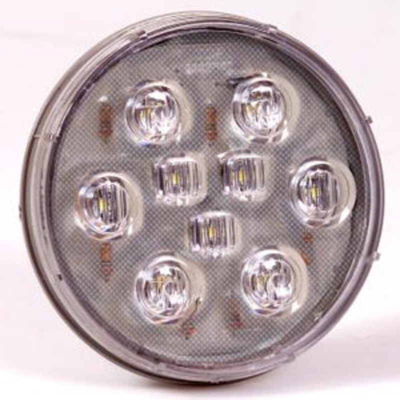 Maxxima White 4 round 9 diode LED backup reverse light