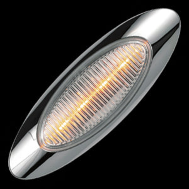 Panelite M1 Amber 4 diode LED marker light w/bullet plugs – CLEAR lens