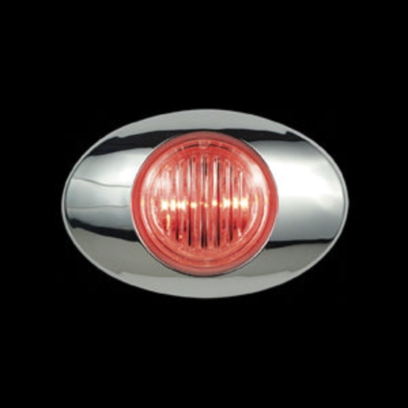 Panelite M3 red 2 diode LED marker light – CLEAR lens