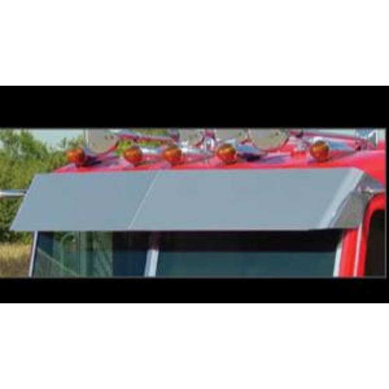 Peterbilt 388 / 389 2005+ Flat Top 13.5 stainless steel blind mount drop visor