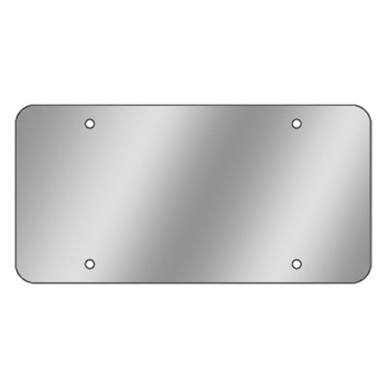 Plain stainless steel license plate