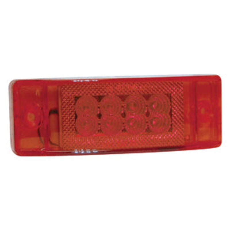 Red 2 x 6 rectangular 24 diode LED marker light