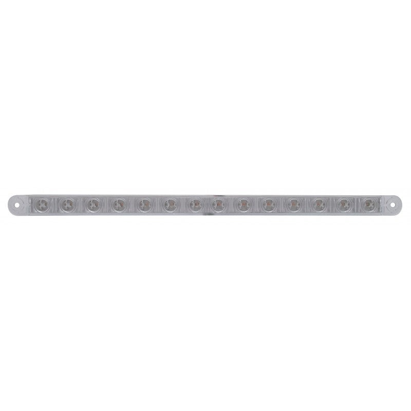 Red thin 12 long LED stop/turn/tail light bar – CLEAR lens