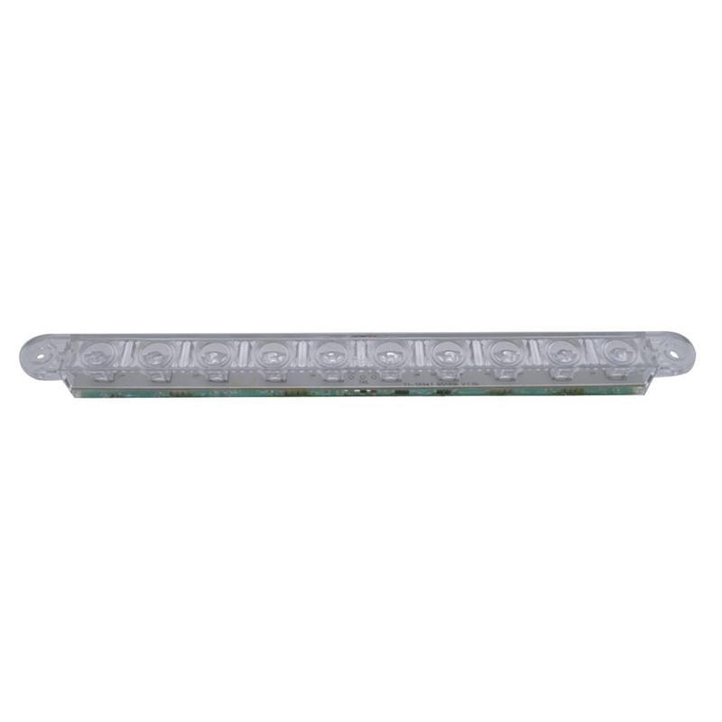 Red thin 9 long LED stop/turn/tail light bar – CLEAR lens